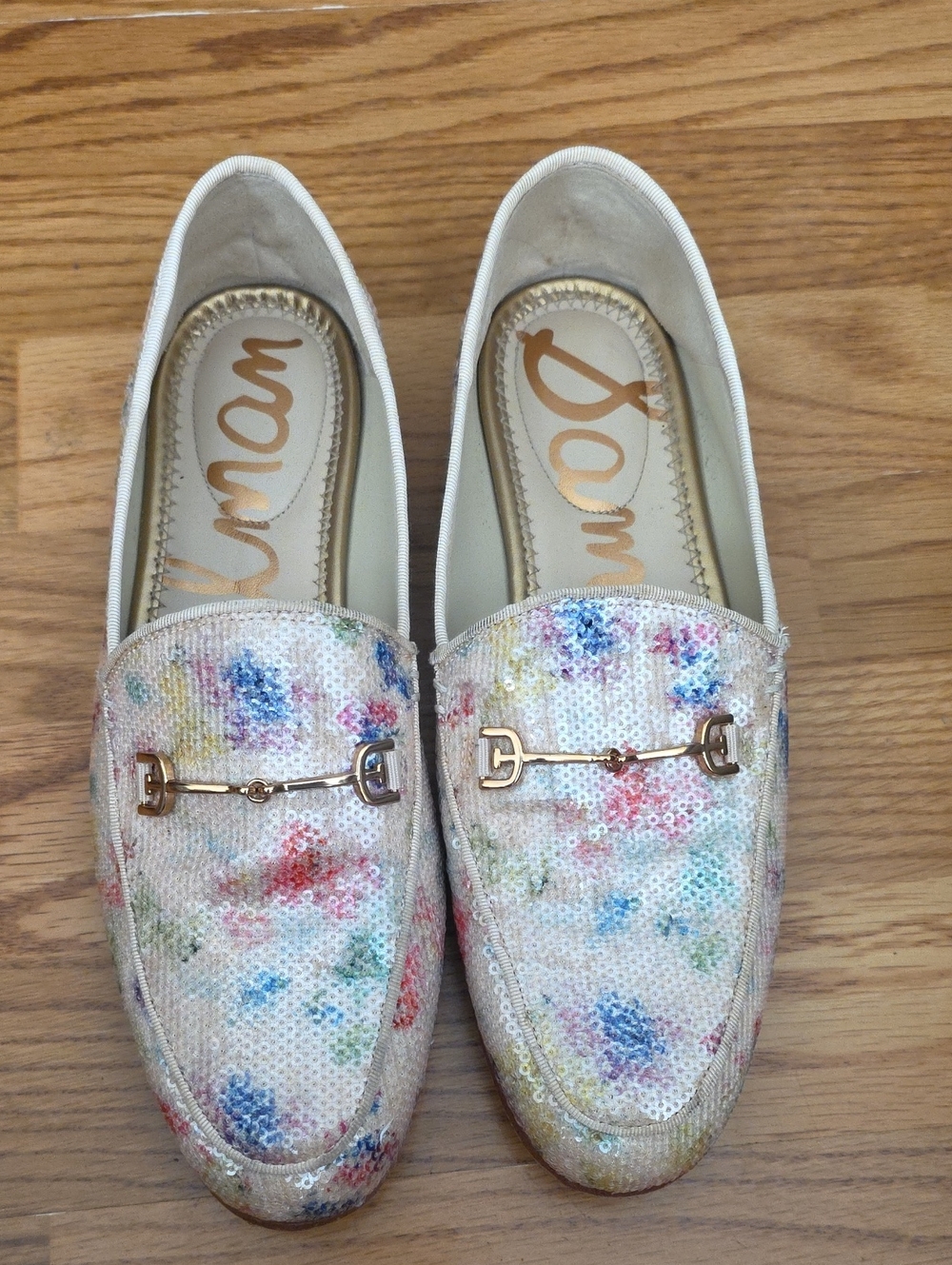Sam Edelman Loraine Bit Sequin Loafer Flat Floral Patterned Design 8